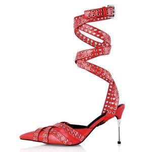 Niihai Brigitte heel. Red. Size 38